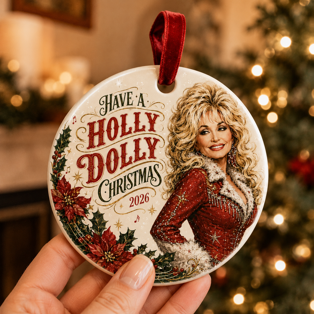 Have A Holly Dolly Parton Ceramic Ornament