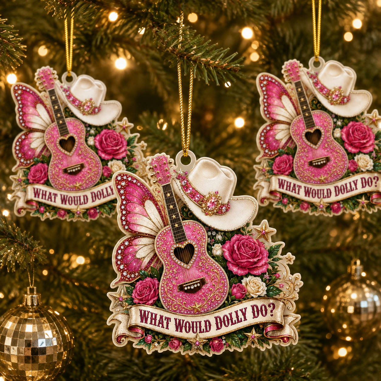 Dolly Weatern Cowboy Ornament - Acrylic