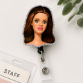 Doll Face Meme Badge Reel – Funny Retractable ID Clip