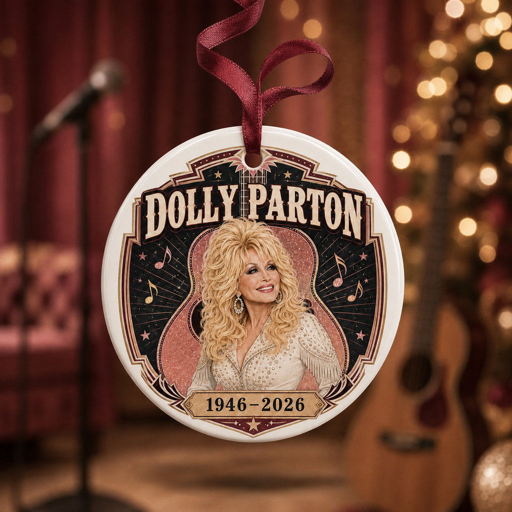 Dolly Parton Forever In Our Hearts 1946-2026 Ceramic Ornament