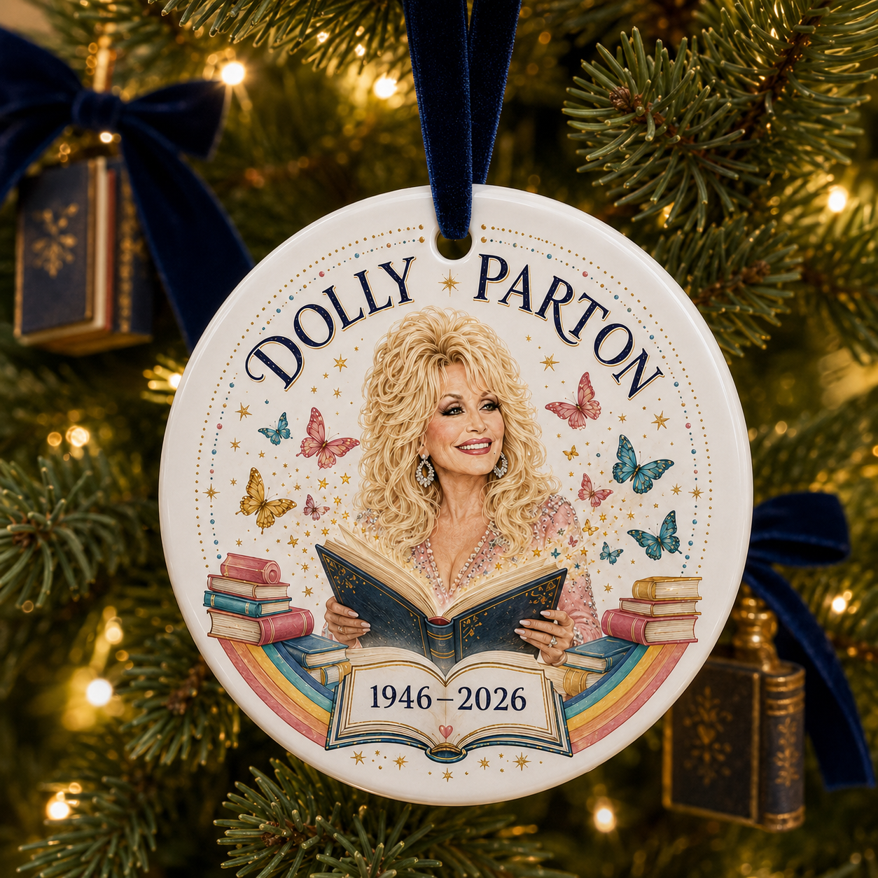Dolly Parton Tribute 1946-2026 Ceramic Ornament
