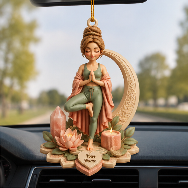 Yoga Ornament - Acrylic Ornament - 2D Flat