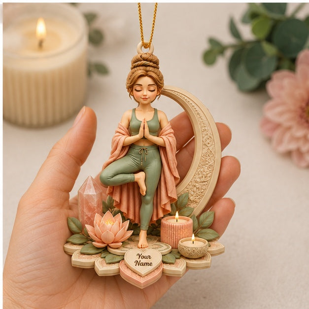 Yoga Ornament - Acrylic Ornament - 2D Flat