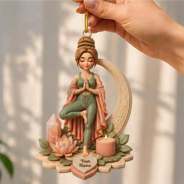 Yoga Ornament - Acrylic Ornament - 2D Flat
